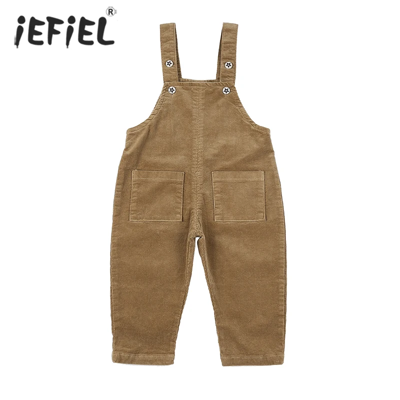 

Children Kids Bib Pants 0-4Yrs Boys Girls Overalls Suspender Trousers Casual Corduroy Jumpsuits Romper Infant Clothing Outfits