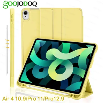 

GOOJODOQ For iPad Air 4 Case for iPad Pro 11 12.9 Air 2020 10.9 Inch 4th Generation Case with Pencil Holder iPad pro 2020 case