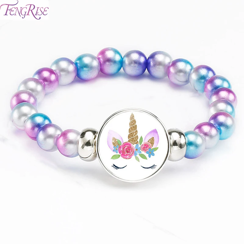 Fengrise Unicorn Braccialetto Unicorno Decorazione Festa Di Compleanno Per Bambini Favori Unicorno Forniture Da Parte Del Bambino Doccia Ragazze Regal