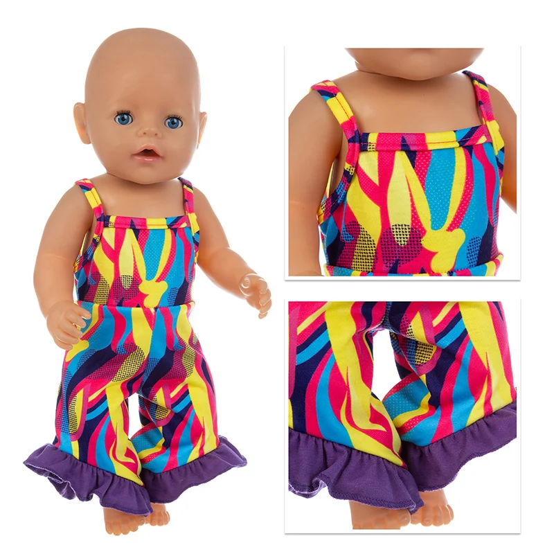 

2020 New Born New Baby Fit 17 Inch 43cm Doll Clothes Doll Color Dress Skirt Clothes Accessories For Baby Birthday Gift