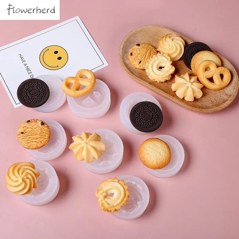Cookie Silicone Mold Cake Decoration DIY Donut Circle Resin Mould Chocolate Biscuit Cake Decorating Tools Pastry Candle Molds