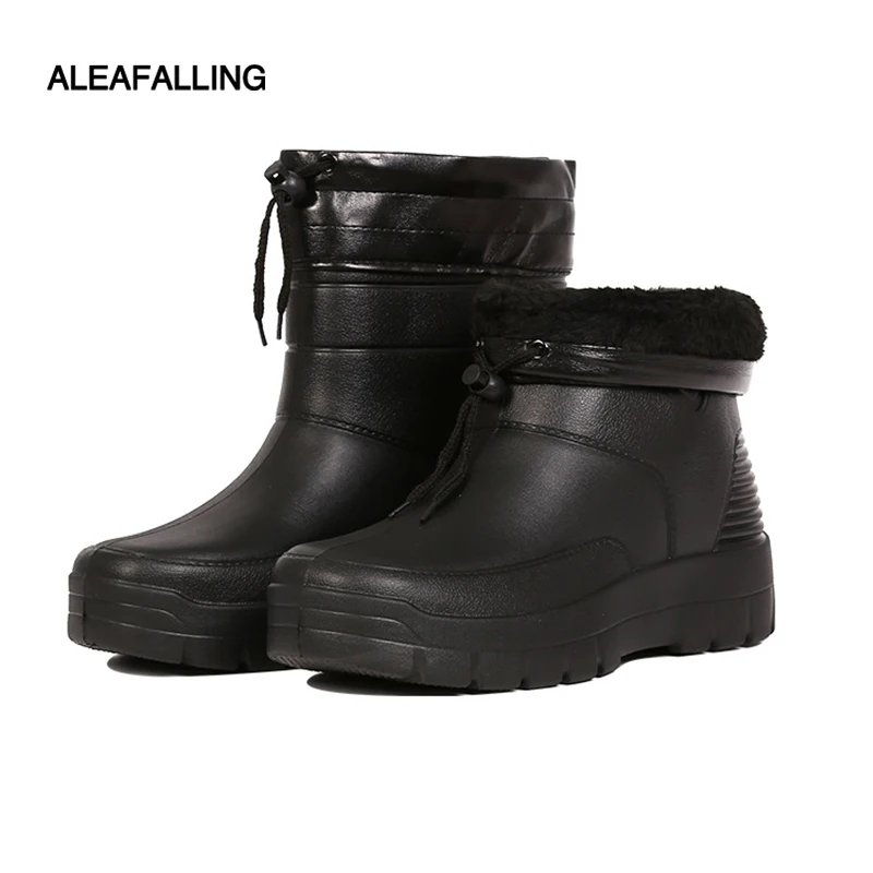 Теплая непромокаемая обувь из материала EVA Мужские низкие резиновые сапоги