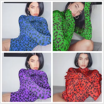 

2020 Women's Gloves Leopard Print Jumpsuit