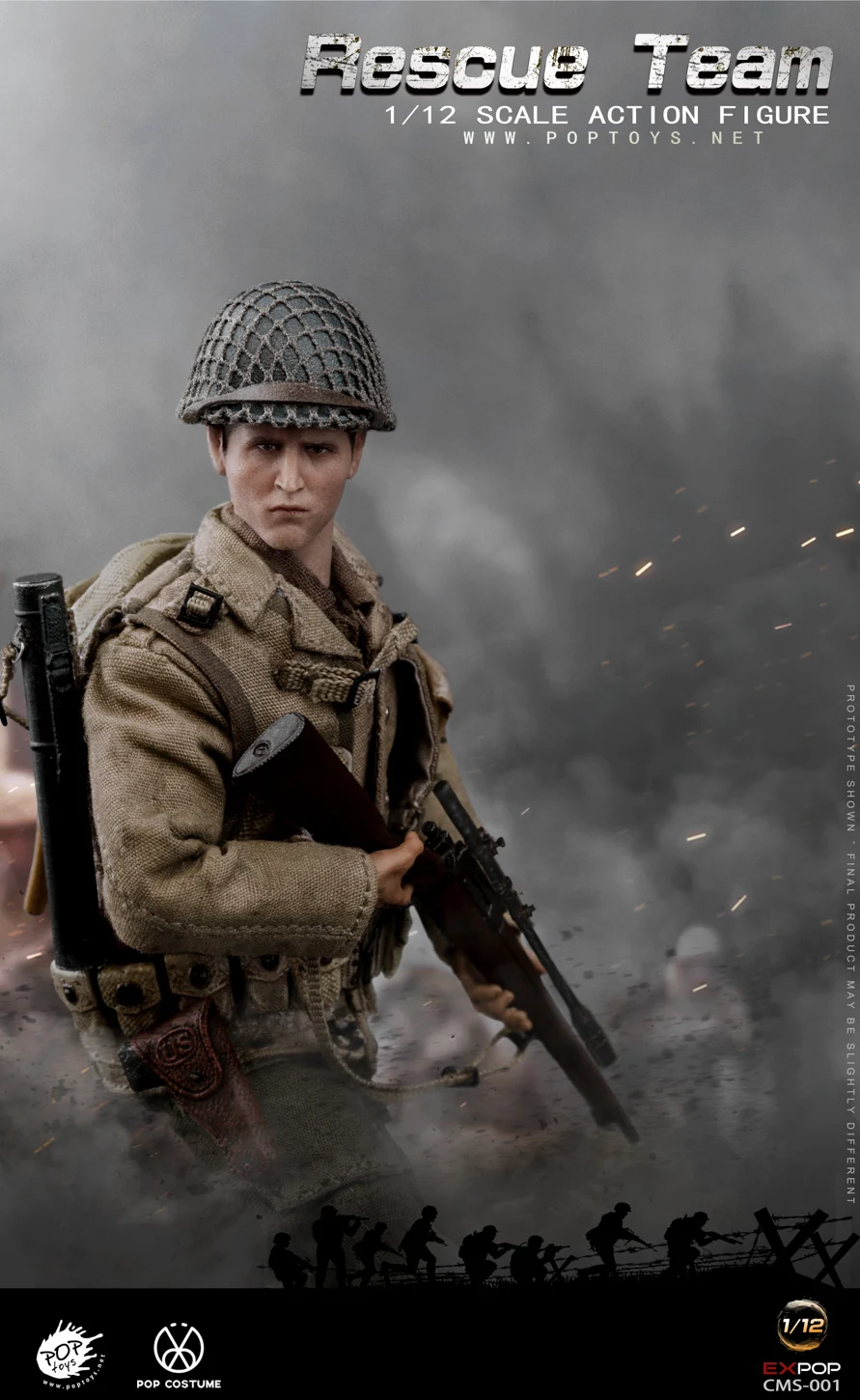 POP игрушечные лошадки CMS001 WWII США спасательный отряд Снайпер 1/12 фигурку|Игровые