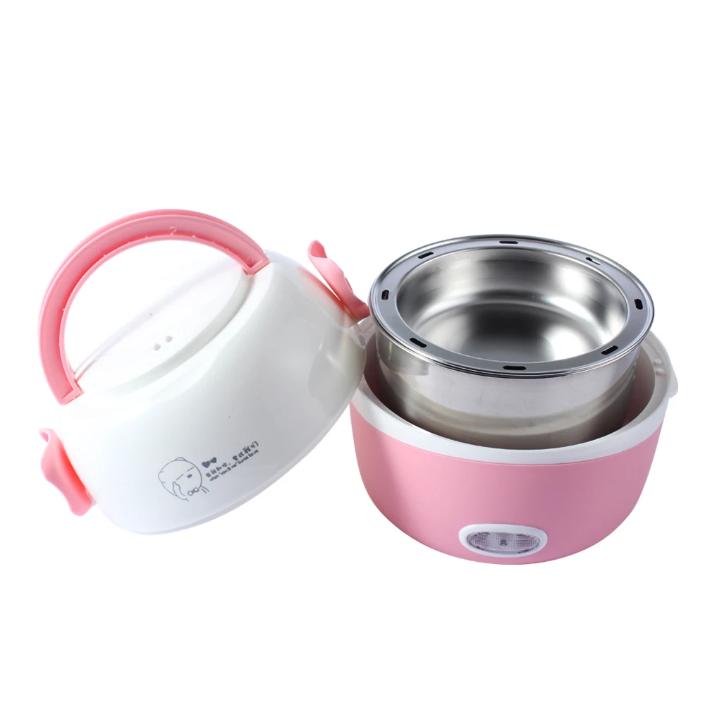 1.3L Portable Electric Rice Cooker Stainless Steamer Heating Pot 2