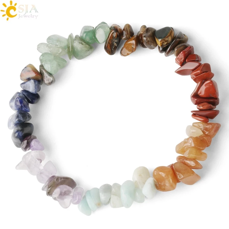 Fashion Healing Reiki Stone Bracelet Irregular Natural Clear