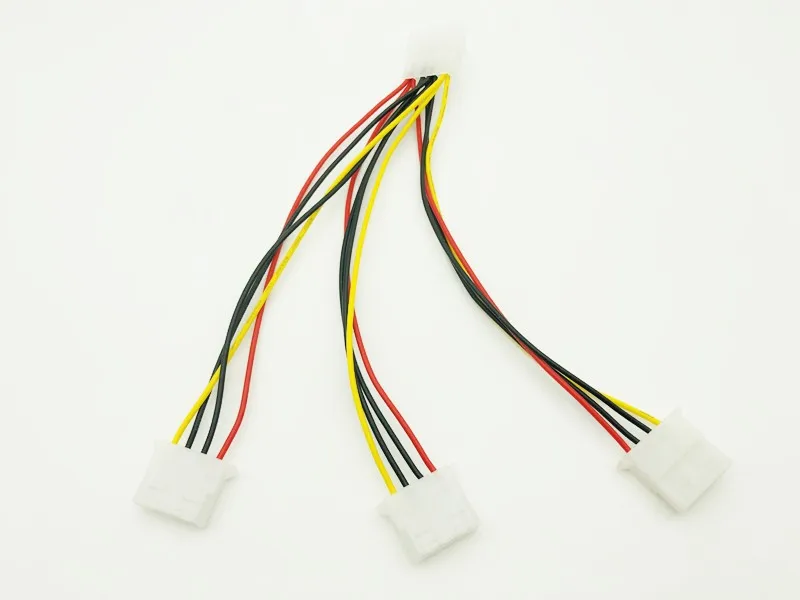 High Quality 4Pin IDE Power Cables 4Pin Molex Male to 3 port Molex IDE Female Power Supply Splitter Adapter Cable for BTC Mining