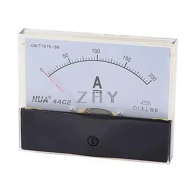 

Class 1.5 Accuracy DC 0-200A Analog Ammeter Current Panel Meter Gauge