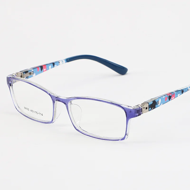 Iboode оправы для очков дети мальчики девочки близорукость очки оправа с прозрачными линзами очки для студентов детские очки - Цвет оправы: Clear Purple