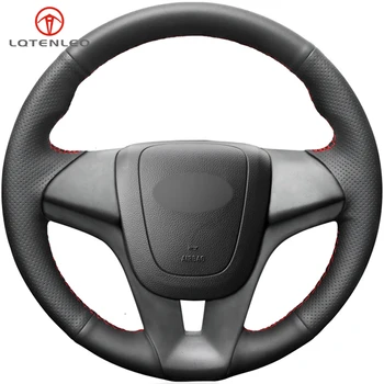 

LQTENLEO Black Artificial Leather Car Steering Wheel Cover For Chevrolet Cruze 2008-2015 Aveo 2010-2015 Orlando 2009-2015 Trax