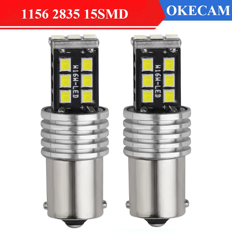 2x Белый Canbus без ошибок 1156 P21W BA15S 2835 Светодиодный светильник для Volkswagen Passat B7 2011 2012