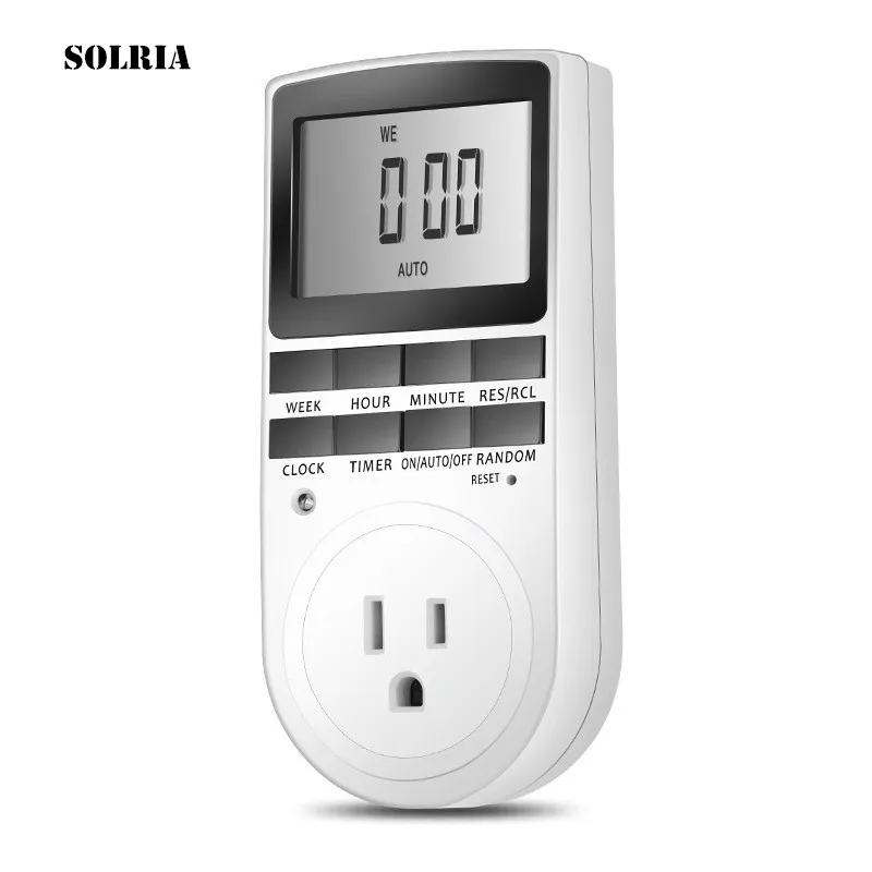 Digital Electric Timer Switch US 120V 60Hz 1800W 15A Plug Kitchen Outlet LCD Big Screen Save Power Timing Socket | Инструменты