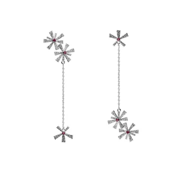 

Earrings Asymmetric Snowflake Long Earrings Women's Temperament Personality Earrings