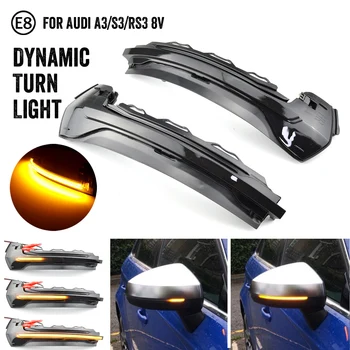 

For Audi A3 S3 8V RS3 Dynamic Scroll LED Turn Signal Light 2013 2014 2015 2016 2017 2018 Mirror Indicator blinker sweeping