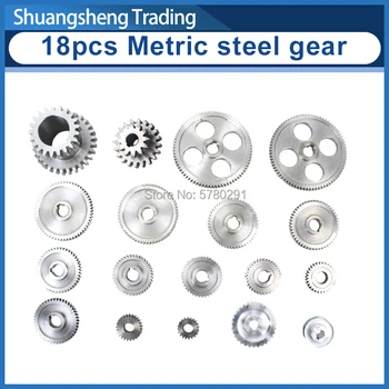 

18pcs mini lathe gears 0618-345B Metal Cutting Machine gears lathe gears