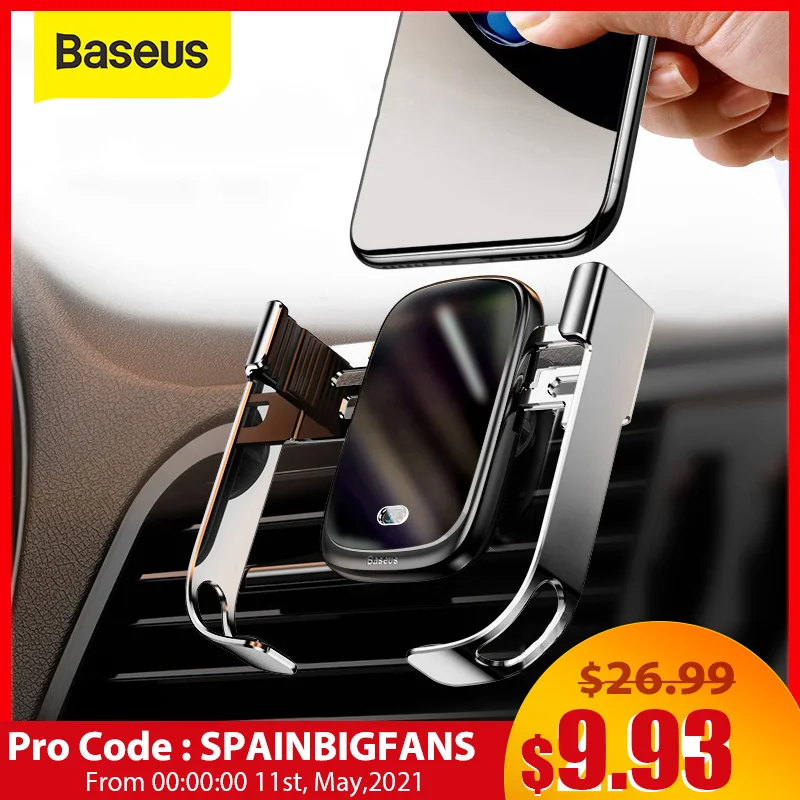 Baseus 15W Wireless Car Charger Qi Wireless Charger in Car Air Vent Mount Holder Infrared Sensor Wireless Charging Phone Holder