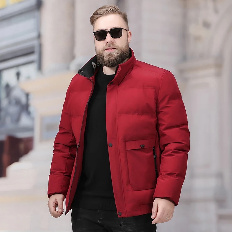 Большие размеры 8XL 7XL зимняя куртка мужская парка плотная теплая одежда наивысшего качества ветрозащитная одежда на молнии для мужчин модные зимние пальто - Цвет: Хаки