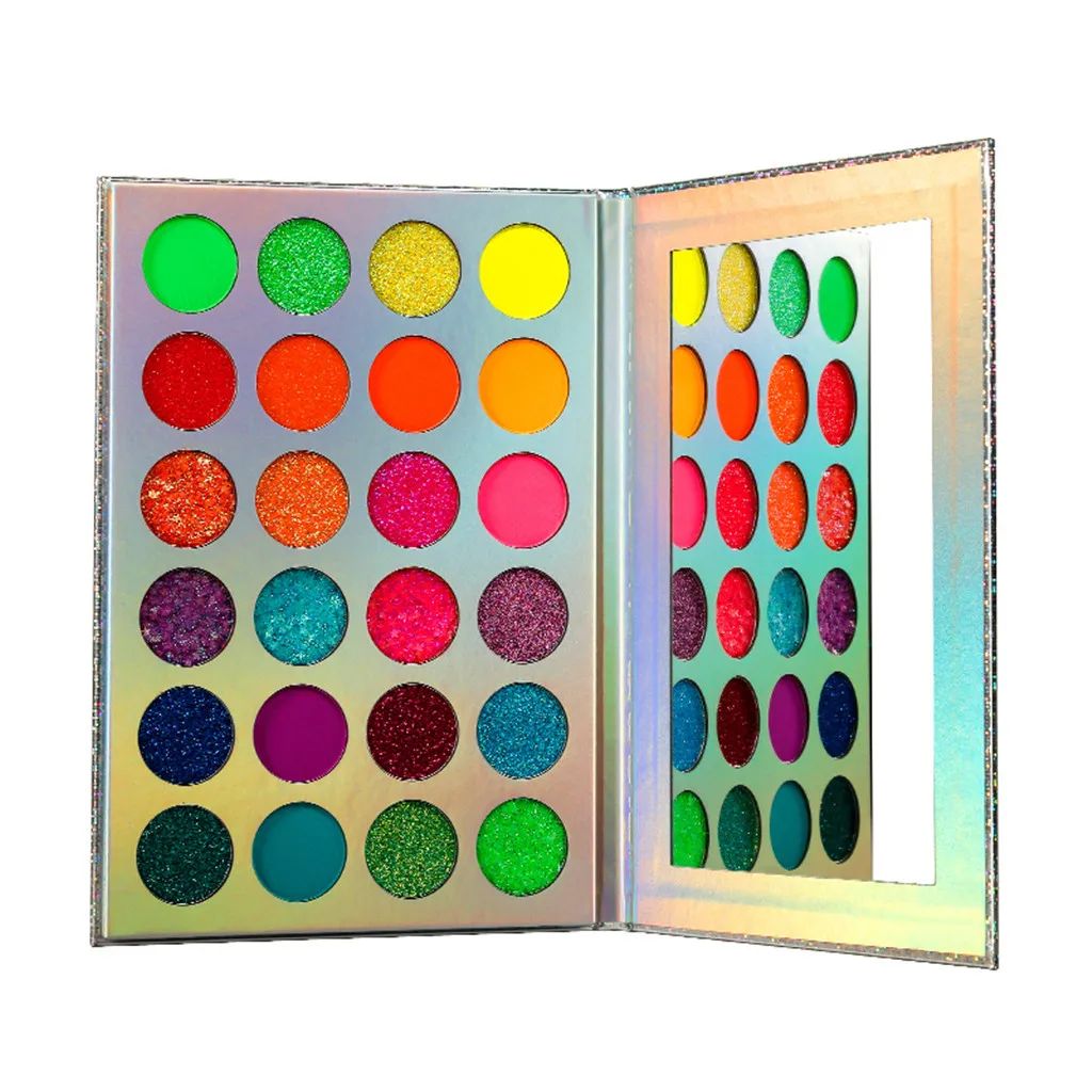 24 Color Makeup Fluorescent Neon Pigment Eye Shadow Makeup Palette Glow In Dark Eye Shadow Glitter Eyeshadow Cosmetics#4