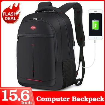 

Large Capacity Black Backpack Men Waterproof Business Travel Backpack 15.6 Inch School Bags USB Charging Laptop Bag Male Bagpack