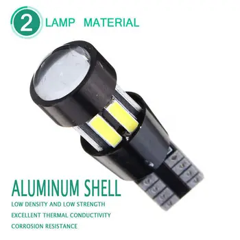 

Unviersal Car Lighting T10 White LED 194 10-SMD W5W Car Wedge Side light Bulb lamp DC 12V Lights Bulbs