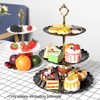 

3Pcs Fruit Dessert Cake Plate Fruits Storage Holder Living Room Accessories