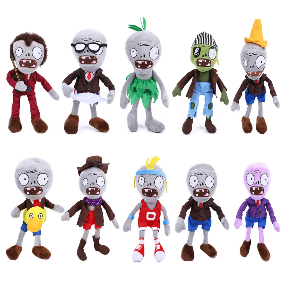 

Plants vs Zombies Plush Toys 30cm PVZ Plants vs Zombies Hats Pirate Duck Zombies Plush Stuffed Toys Doll Gifts for Kids Children