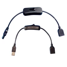 1 шт. USB кабель питания переключатель мужчин и женщин удлинитель силовой кабель блок питания переключатель управления с кнопочным переключателем