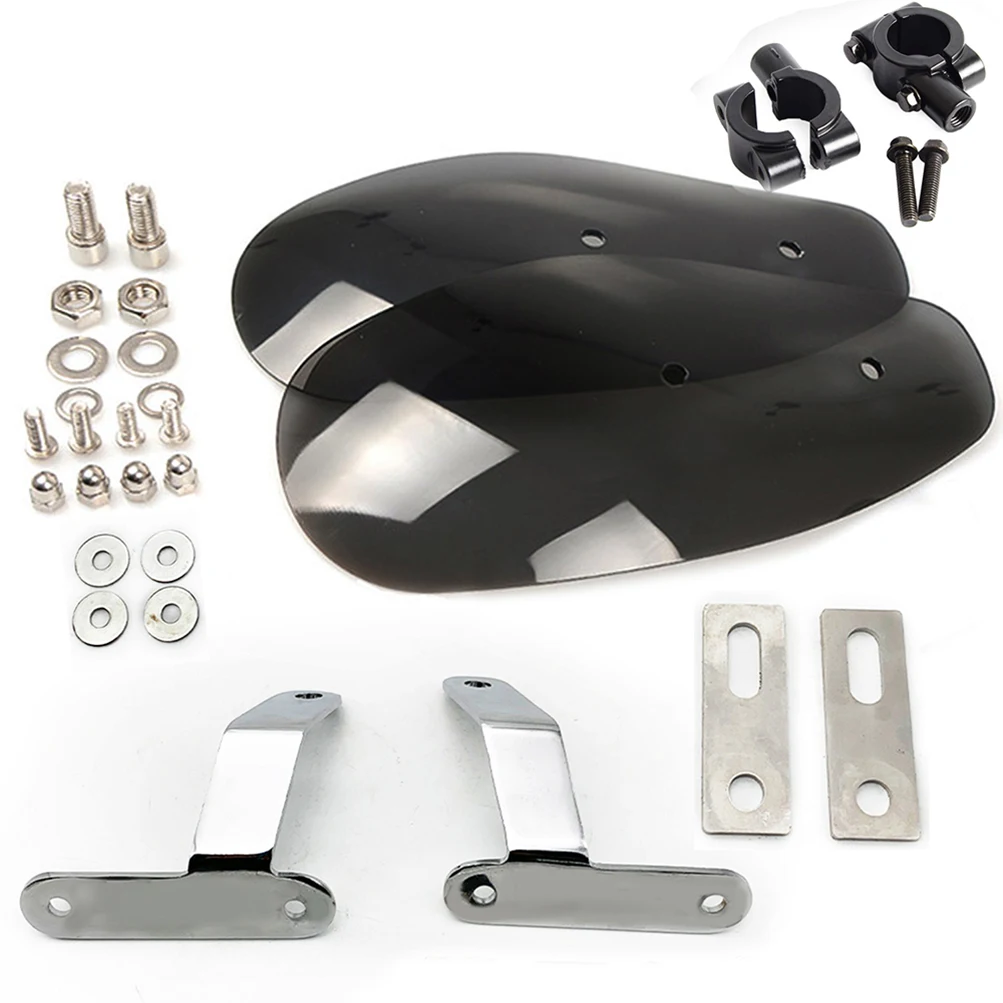 Черный Лобовое стекло мото Крышка мотоцикл для KTM Cbr650F Harley Sportster 883 Harley Sportster Msx125 Husqvarna мотокросс - Цвет: Черный