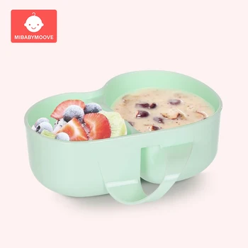 

Baby Dinnerware Set Children's Tableware Baby Learning Dishes Food Feeding Bowl Spoon Anti-fall Peanut Shape Auxiliary Bowl