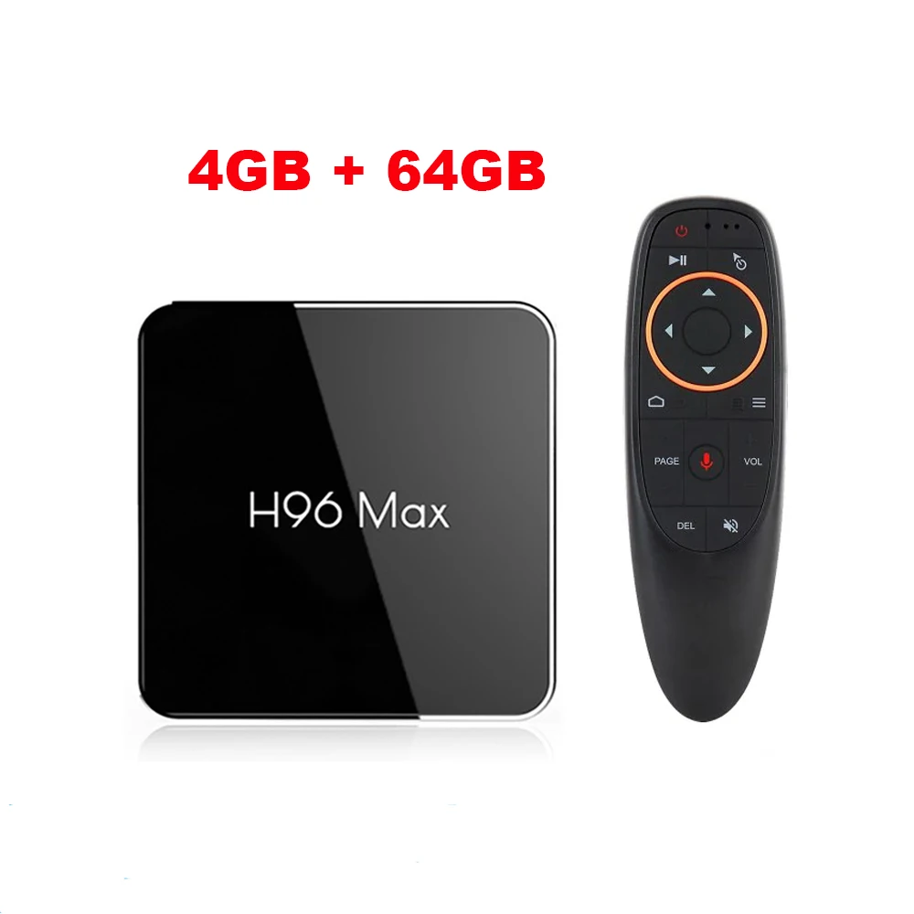 H96 MAX X2 Android tv Box Гб 64 Гб S905X2 Android 8,1 1080P H.265 Smart tv box 4K HD Поддержка Google Store Netflix Youtube - Цвет: 4G 64G voice remote