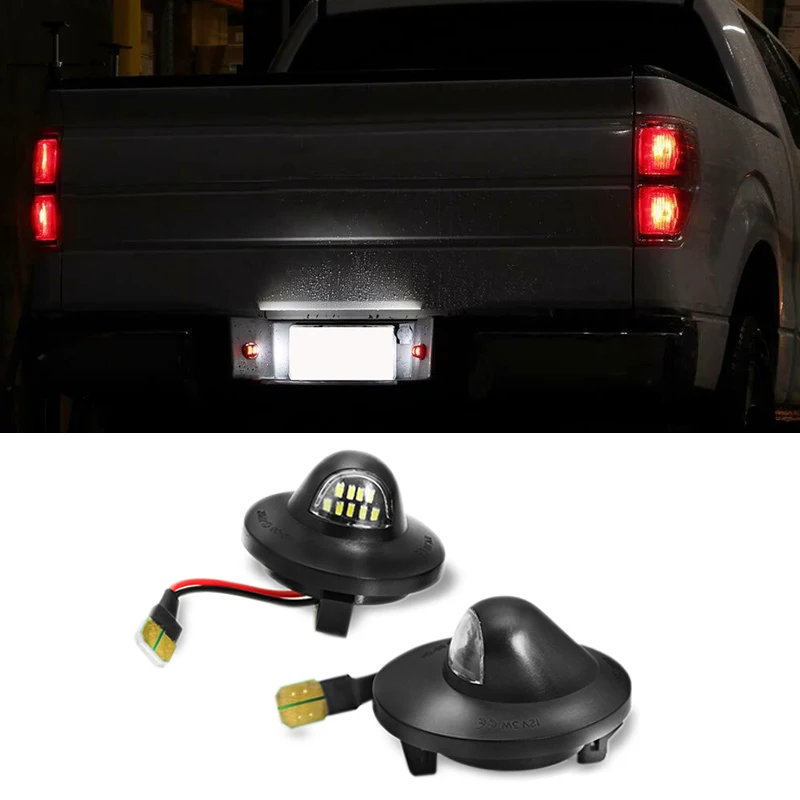 2pcs Auto 9LED License Plate Light Lamp Pickup Truck Car Accessories For Ford F150 1990-2014 Heritage F250 F350 Explorer | Автомобили и