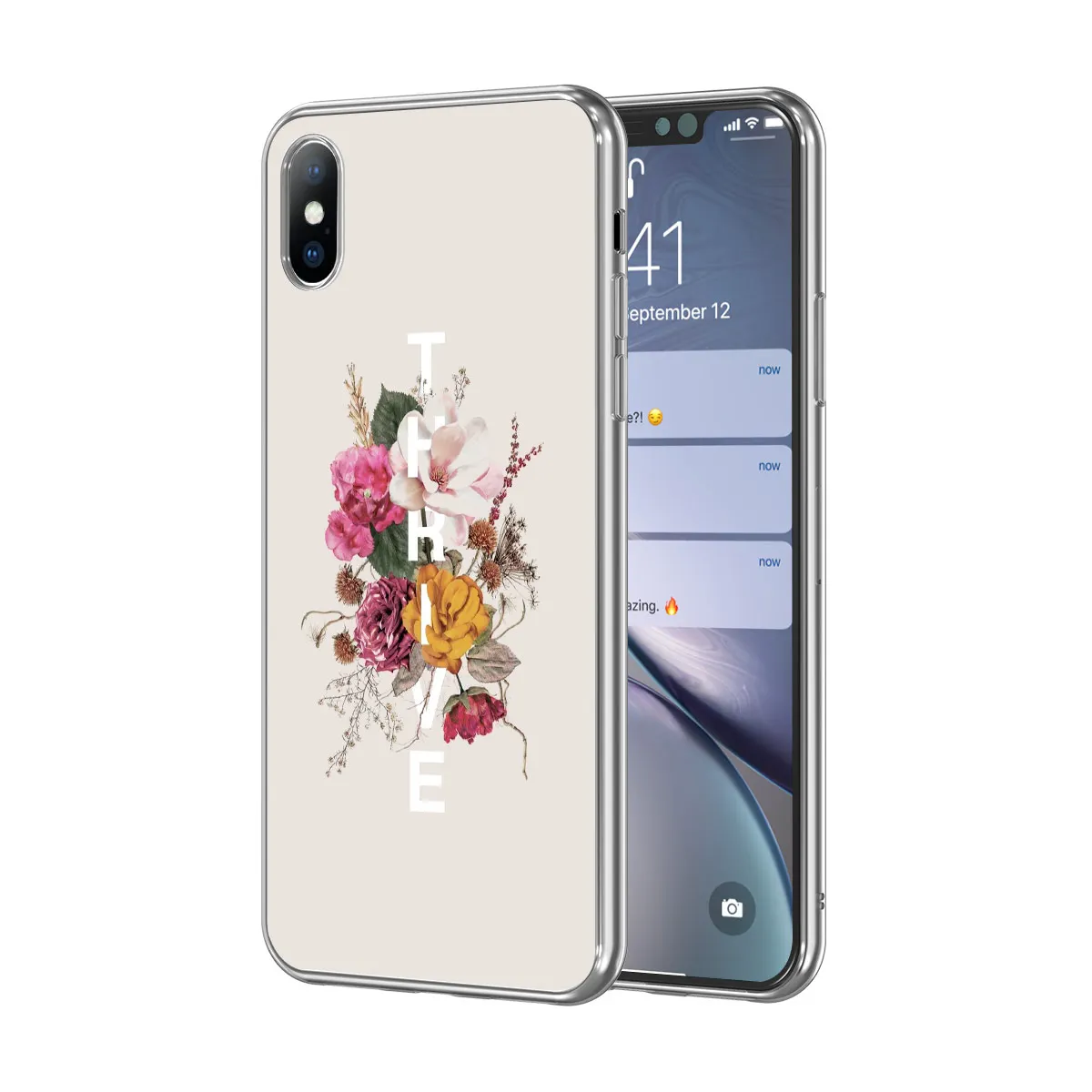 Чехол для телефона Ottwn Flowers для iPhone 11 7 8 6 6s Plus, мягкий чехол с цветными листьями розы для iPhone XS 11 Pro Max XR X 5 5S - Цвет: T5