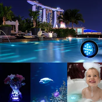 

Pool For Fish Tank RGB Bright Hot Tub Party Submersible LED Lights With Remote Control Pond Battery Operated Underwater Bath Spa