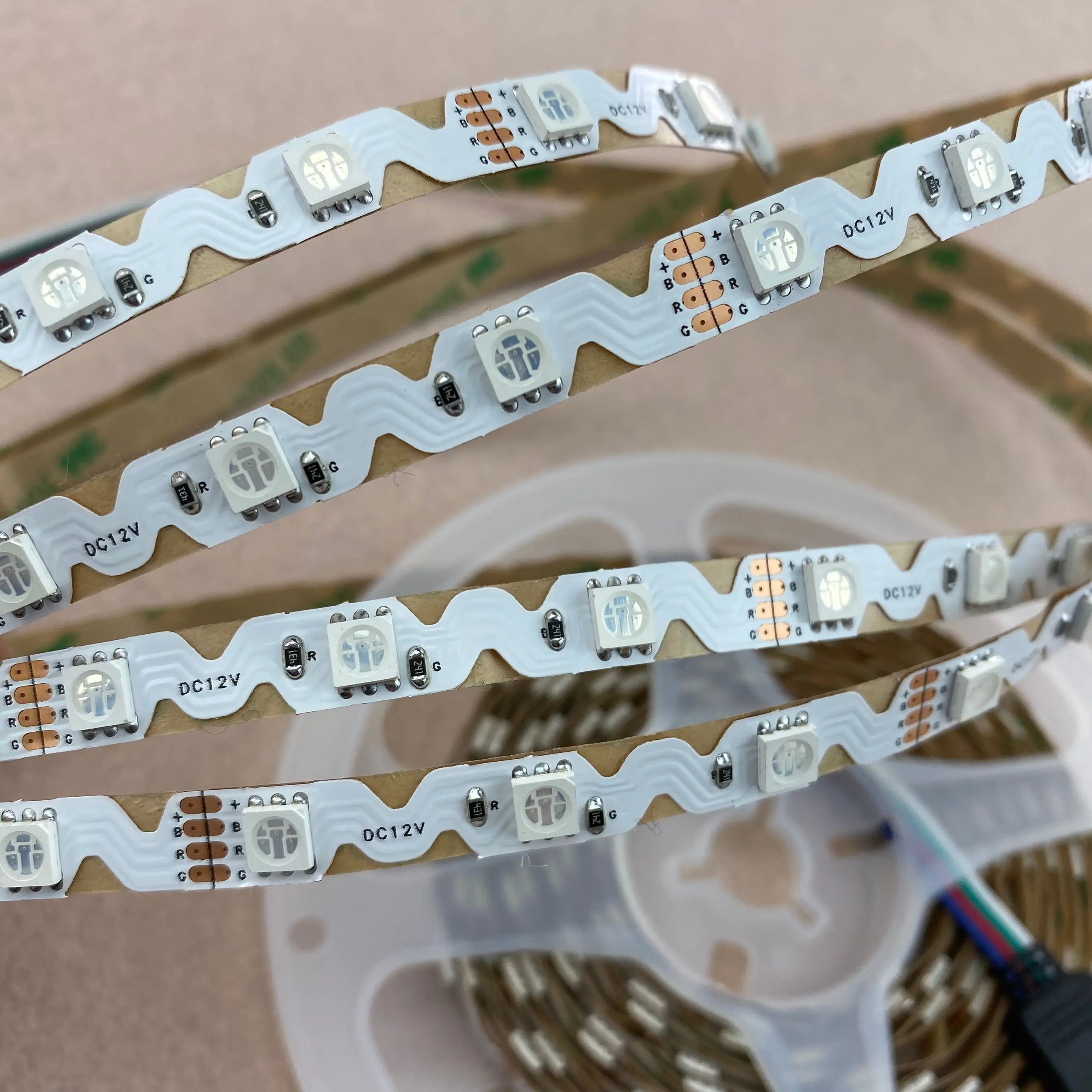 5050 RGB SMD 48led s/m фотосветодиодная лента 12 В постоянного тока Не водонепроницаемый 11 5