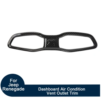 

Interior Styling 1pcs Carbon Fiber Car Dashboard Air Condition Vent Outlet Trim Fit For Jeep Renegade 2015+