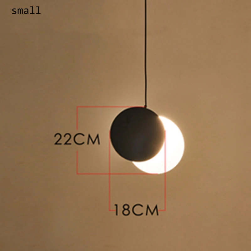 B 18CM Современный круглый Eclipse светодиодный подвесной светильник ing акриловая Подвесная лампа для гостиной кафе домашний декор подвесной светильник - Цвет корпуса: B 18CM
