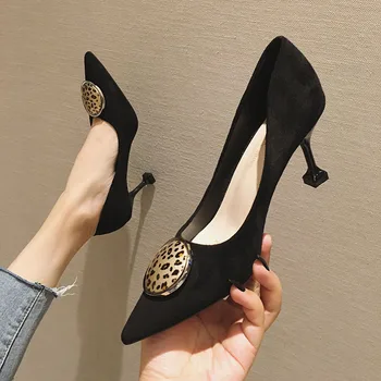 

kitten black brand size 4 34 scarpin thin medium heels korean pointed toe ladies blue suede shoes women 2019 pumps stiletto high