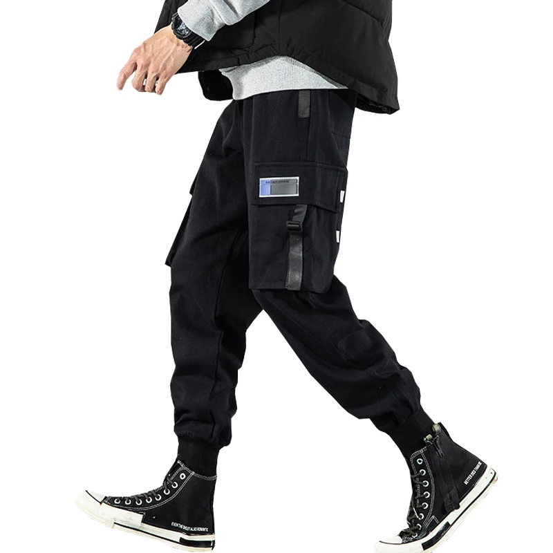 

2020 Men Cargo Pants Side Pockets Men Patchwork Casual Jogger Fashion Tactical Trousers Harajuku Streetwear Sweatpants