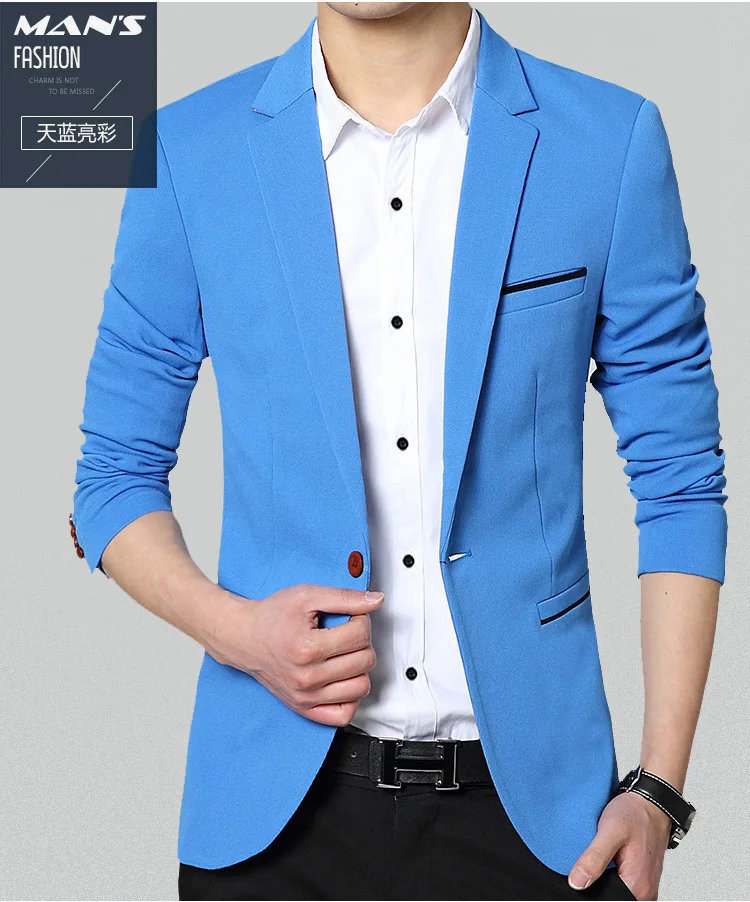 OMINA Mens Simple Blazer 2019 Fashion Winter Casual Single Button Long Sleeve Pure Color Lightweigh Coat 