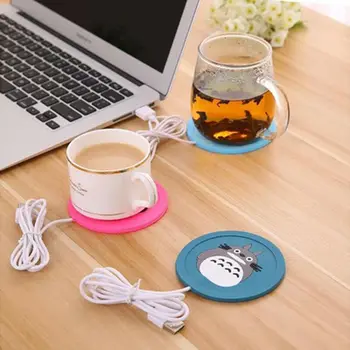 

Useful USB Warm Cup Mats Cute Cartoon Heating Mat Warm Pad Electric Insulation Coaster for Coffee Tea Hot