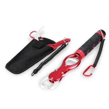 

Portable Fishing Gripper Hook Remover Set Fishing Lip Plier Multifunctional Aluminum Gripper with Weighting Fishing Tools