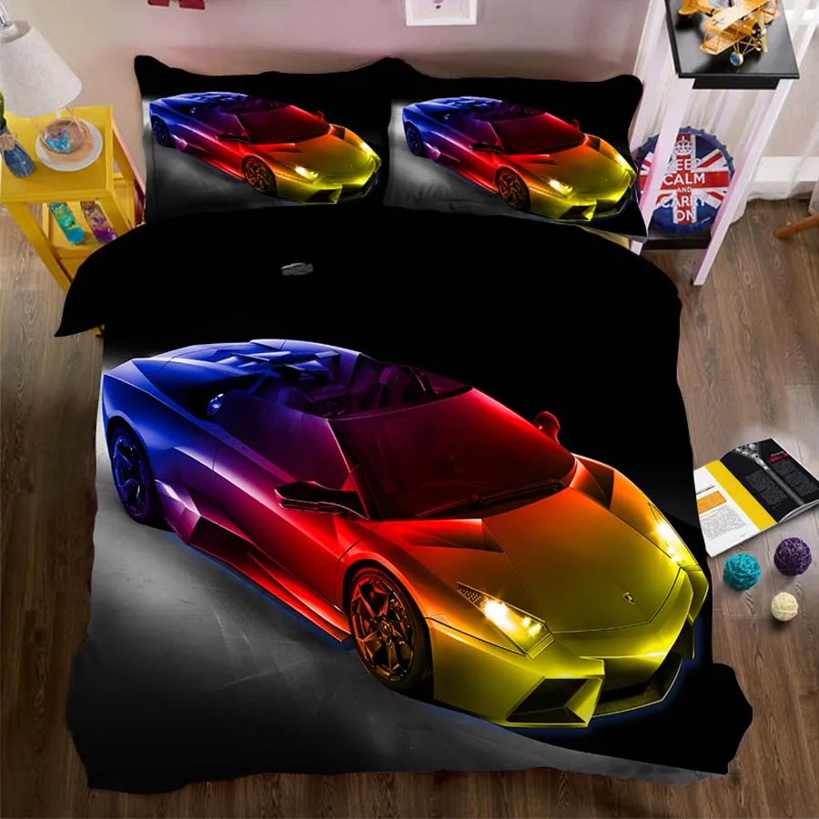 WOSTAR 3d print boys bedding set king size adult kids duvet cover set pillowcases luxury home textiles 3pcs bedclothes bed linen