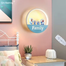 

Creative Wall Lamp Decor Children's Room Wireless Remote Control Catoon Wall Lights 18-23W Nordic Modern Wall Sconce Lights