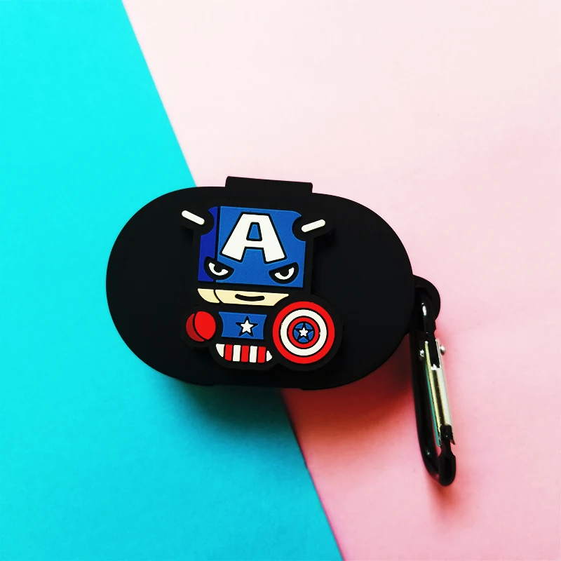 Черный чехол для наушников в стиле Marvel для Red mi Airdots чехол с крючком Милая защитная рамка с крючком для mi Airdots чехол для наушников - Цвет: 28