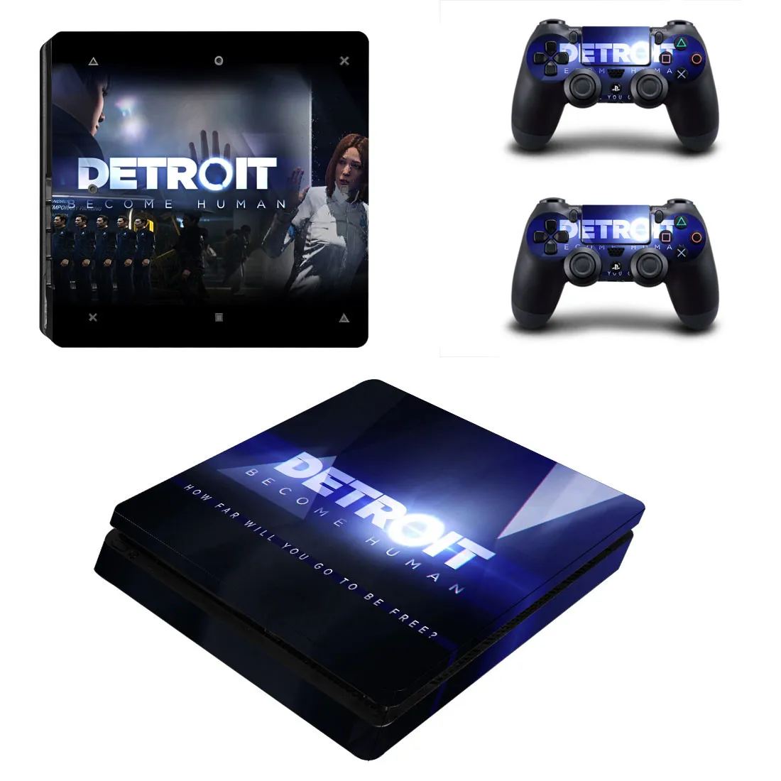 Детройт: станьте человеческим стикером s PS4 Slim Skin Play station 4 тонкие Стикеры для playstation 4 Slim консоль и контроллер