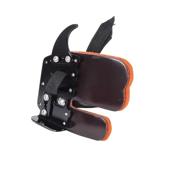 

Red Cow Leather Archery Blue Or Black Finger Tab Guard Cow Guard Leather
