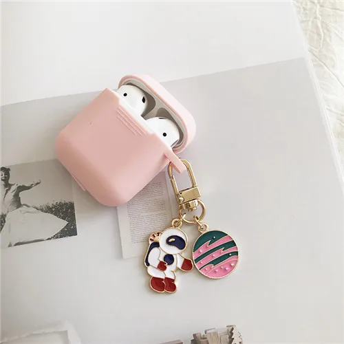 style 6 Космический астронавт, космонавт силиконовый чехол для Apple Airpods 1 2 аксессуары чехол Защитный чехол Сумка Коробка Чехол для наушников брелок - Цвет: style 6