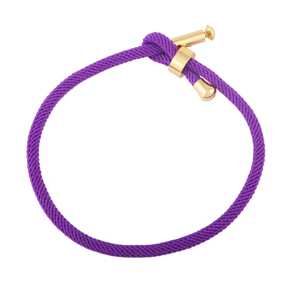 OCESRIO Colorful Adjustable Cotton Red Rope Bracelet Chain Gold Plated  Copper DIY Components for Jewelry Making cana002
