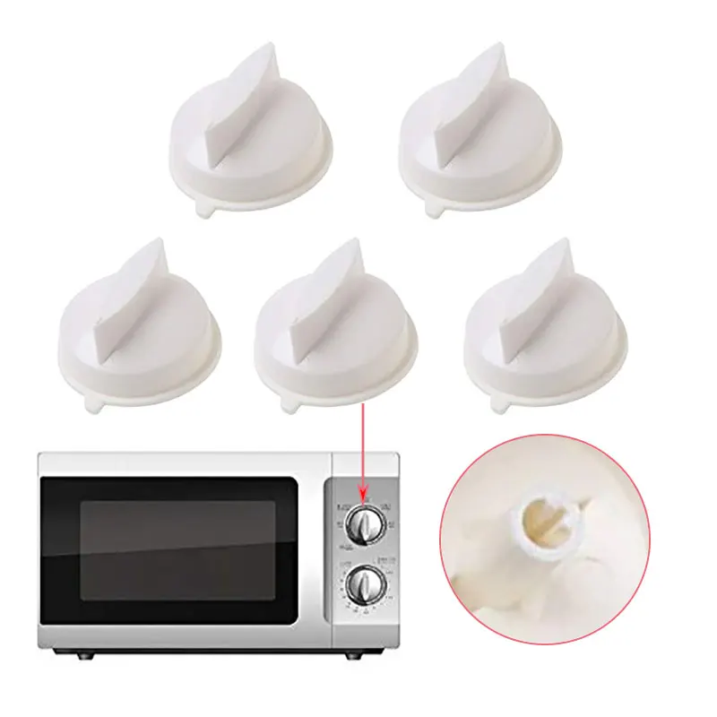 Botón de perilla para horno microondas, accesorios de repuesto, temporizador giratorio Universal, 5 uds.