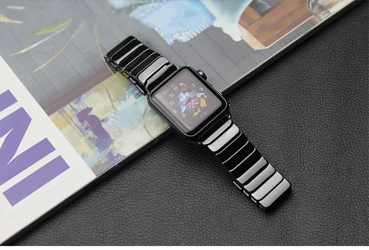 Керамический ремешок для Apple Watch 44 мм 40 мм iwatch 42 мм 38 мм роскошный браслет с пряжкой из нержавеющей стали Apple watch 4 5 3 2 1